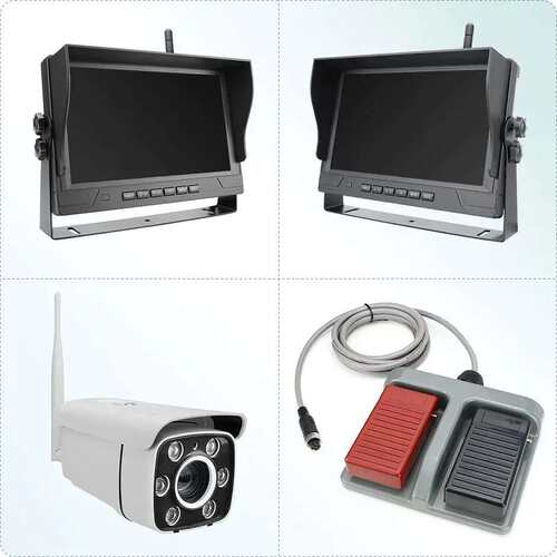 Wireless Crane Camera 9'' Monitoring DVR 30X Zoom AHD wife
