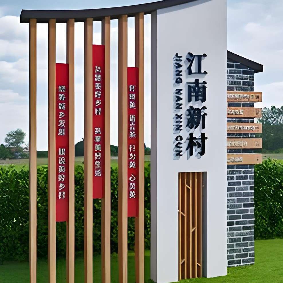 江苏厂家精神堡垒雕塑立式指示牌广场指示牌景区导向牌新农村村牌