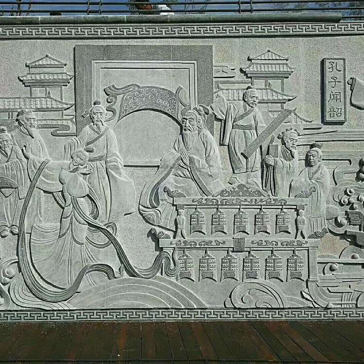 石雕人物浮雕大型大理石汉白玉景观墙壁画学校广场文化墙设计制作