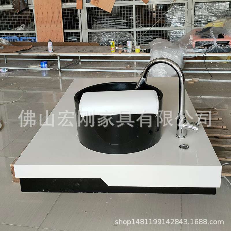 网红美甲店时尚美甲美睫疗足浴按摩沐足盆底座亚克力高档沙龙家具