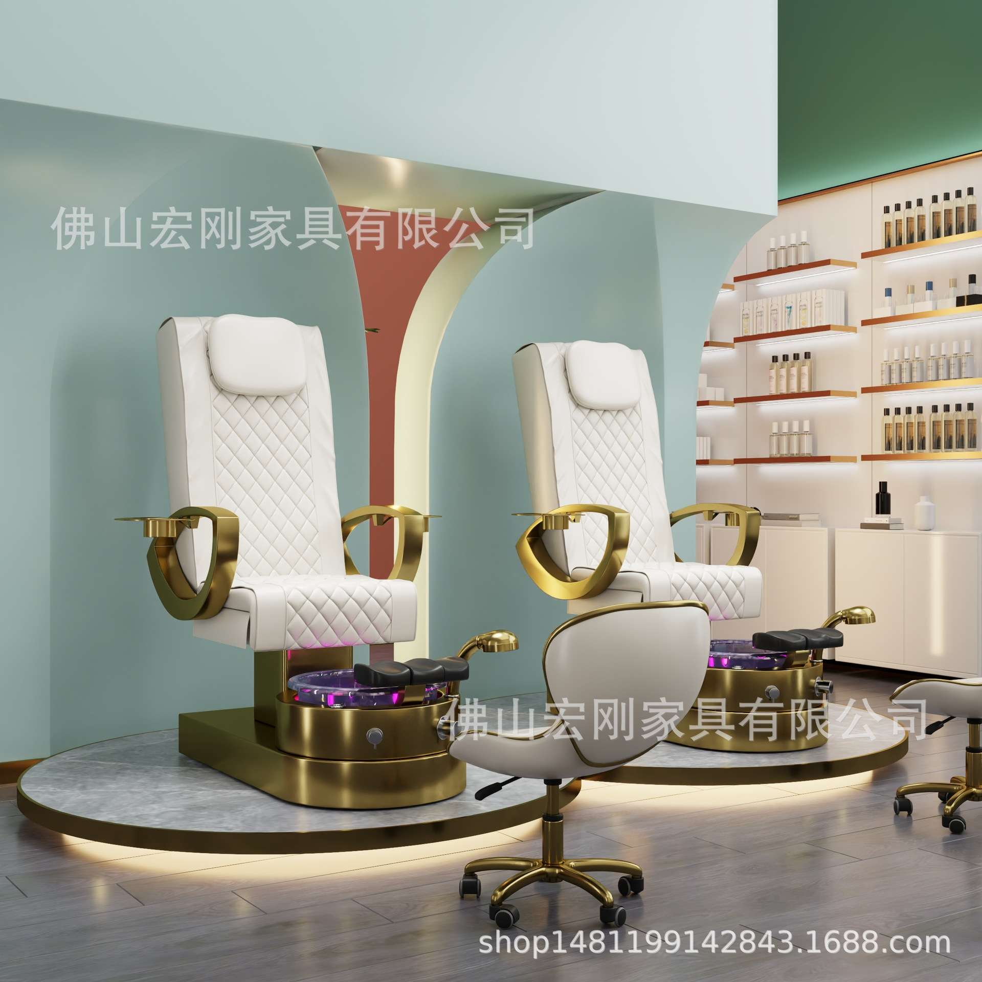 轻奢足疗沙发电动躺椅可旋转洗脚泡脚沙发美甲桑拿足浴休闲spa
