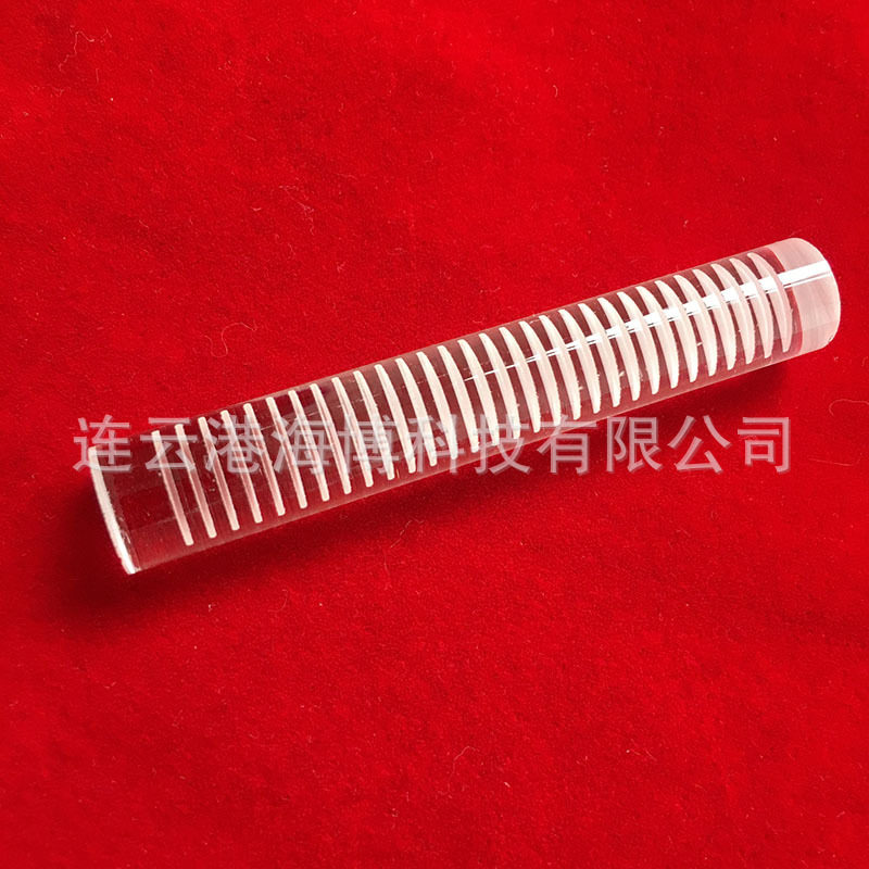 有线条石英搅拌棒耐高温金属熔炼耐腐蚀透明石英棒实验室导光棒