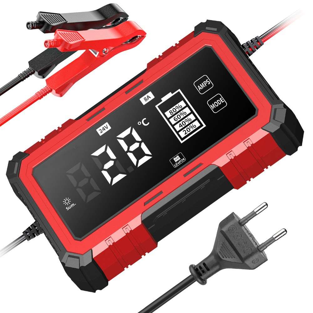 12V24V16A 磷酸铁锂铅酸蓄电池 汽车电瓶充电器 12V充电器
