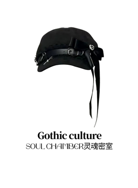 暗黑甜美哥特风日系牛仔帽
