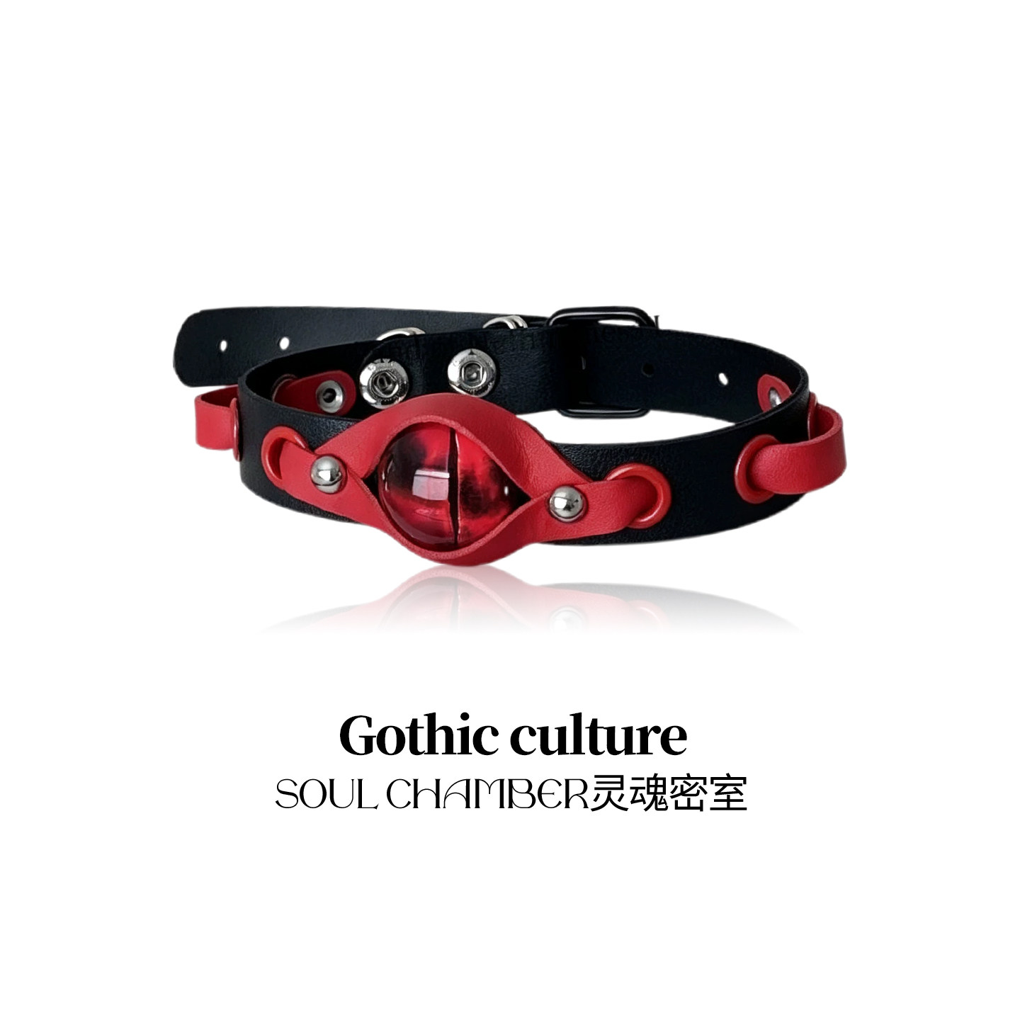 暗黑哥特风项圈赤眼红瞳choker