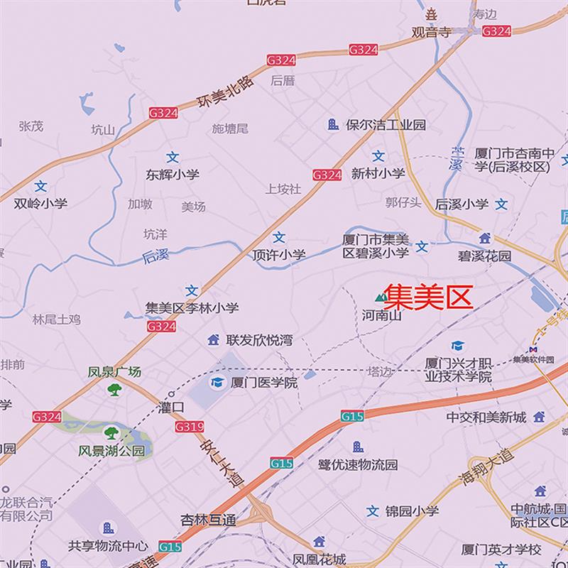 2026新款厦门市地图贴图办公室挂图高清防水墙壁贴超大装饰画定制