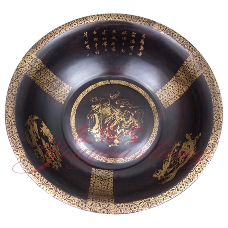 仿古手工铜盆 黄铜脸盆 足盆 足浴盆 婚庆盆 复古加厚按摩泡脚盆