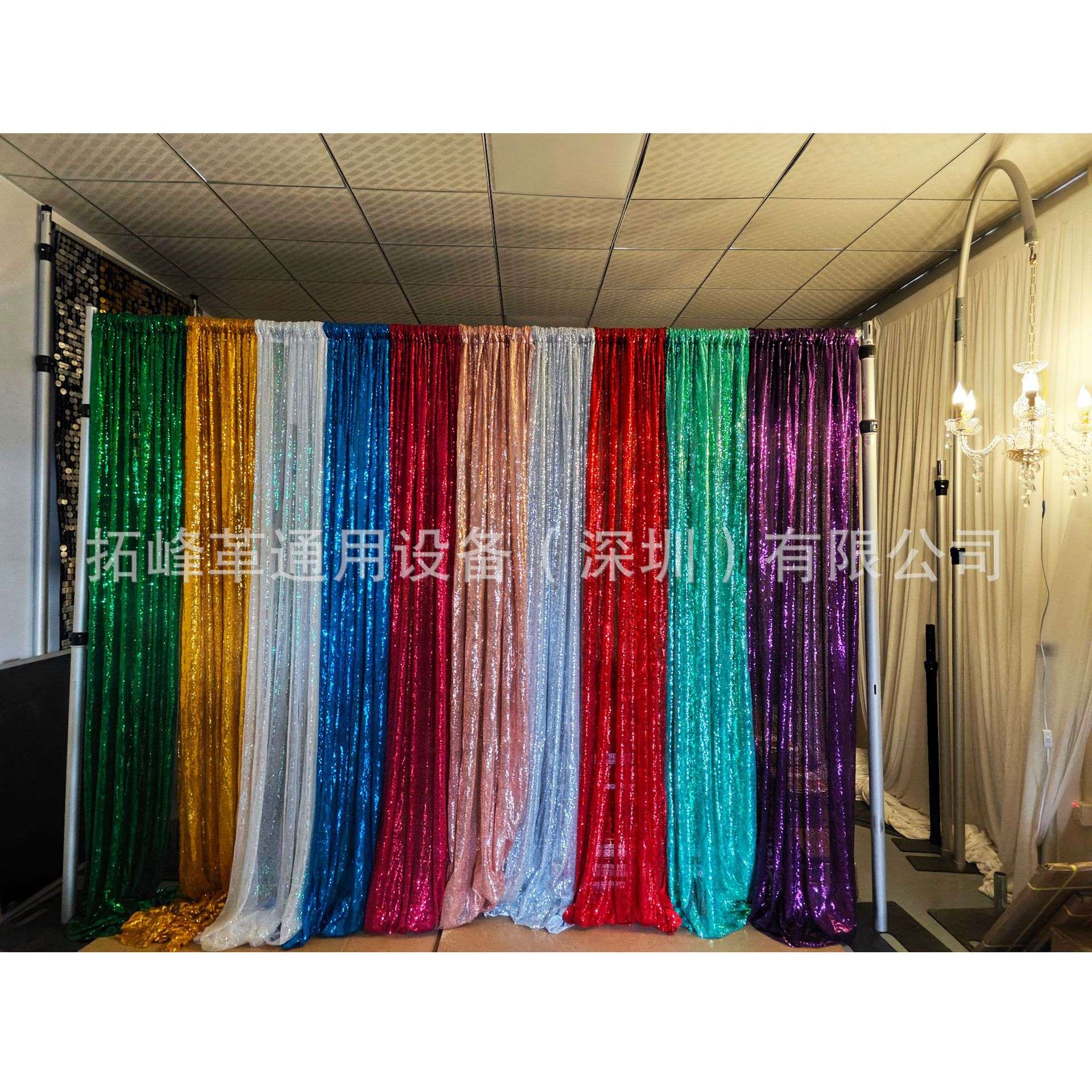 源头厂家可调节铝合金婚庆花墙帷幕纱幔架子拱门仿真花伸缩背景架