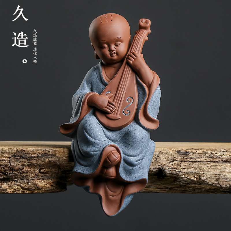 小和尚摆件全套 中式禅意电视柜装饰品 创意家居摆设工艺品