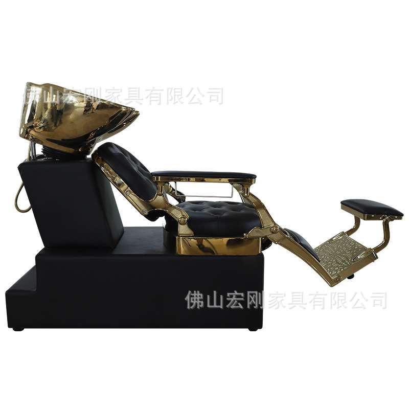 网红理发店陶瓷盆洗头床发廊专用冲水床美发店半躺式养发馆按摩