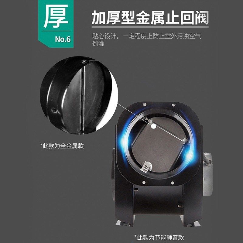 绿岛风分体式管道风机强力静音管道抽风机一拖二排气扇酒店排风扇