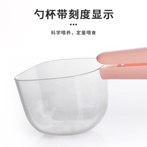 狗粮勺子宠物计量长柄封口夹粮猫粮铲子罐头勺量杯刻度配粮勺用品