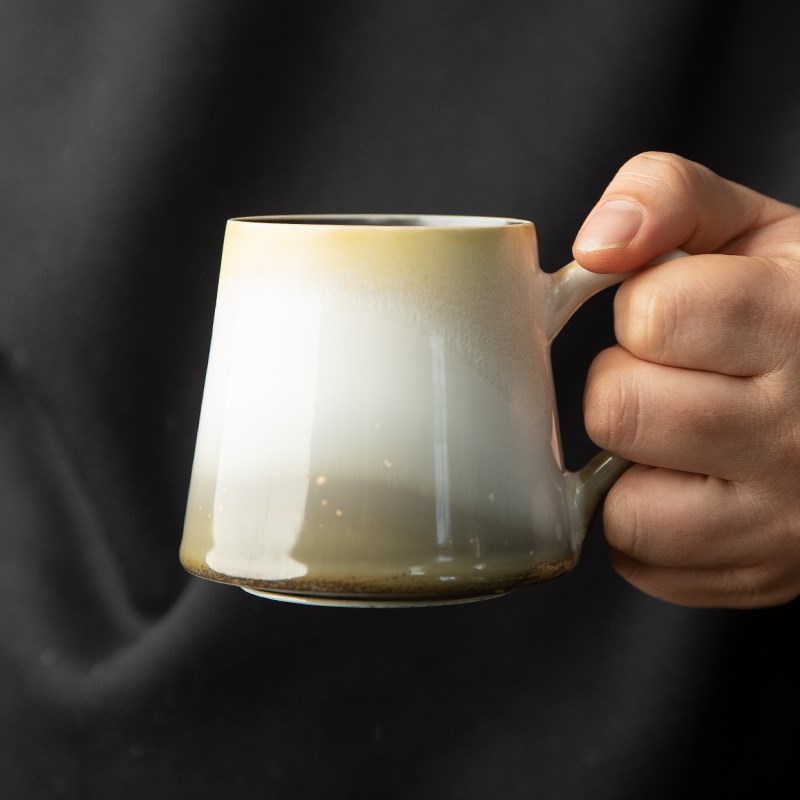 秋思高颜值咖啡杯陶瓷杯情侣一对水杯女生日礼物办公室马克杯带盖
