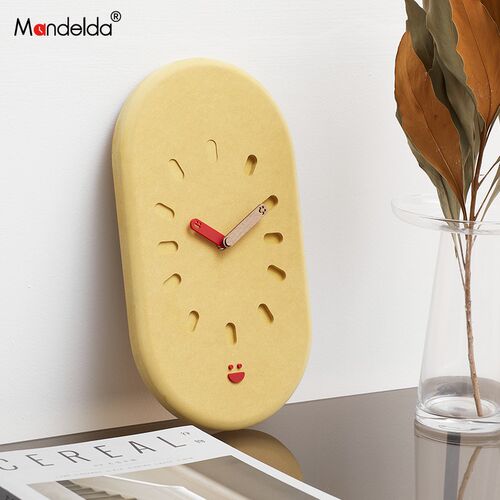 满得达免打孔北欧简约挂钟客厅家用网红时钟创意挂墙装饰钟表