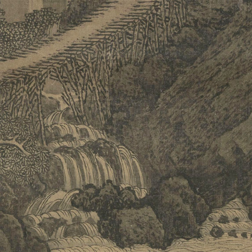 北宋范宽 行旅图 微喷打印宋代山水画临摹学习参考大图画稿画心