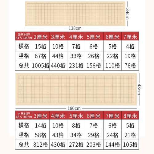 四尺六尺对开蜡染鎏金方格子半生熟楷书行草书法创作参赛专用宣纸