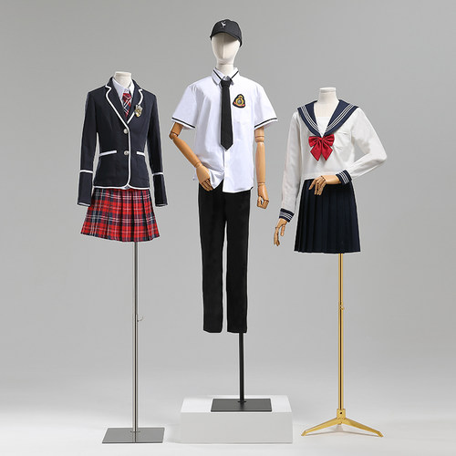 青少年大儿童模特道具人台半身男女服装店模特架子学生校服展示架