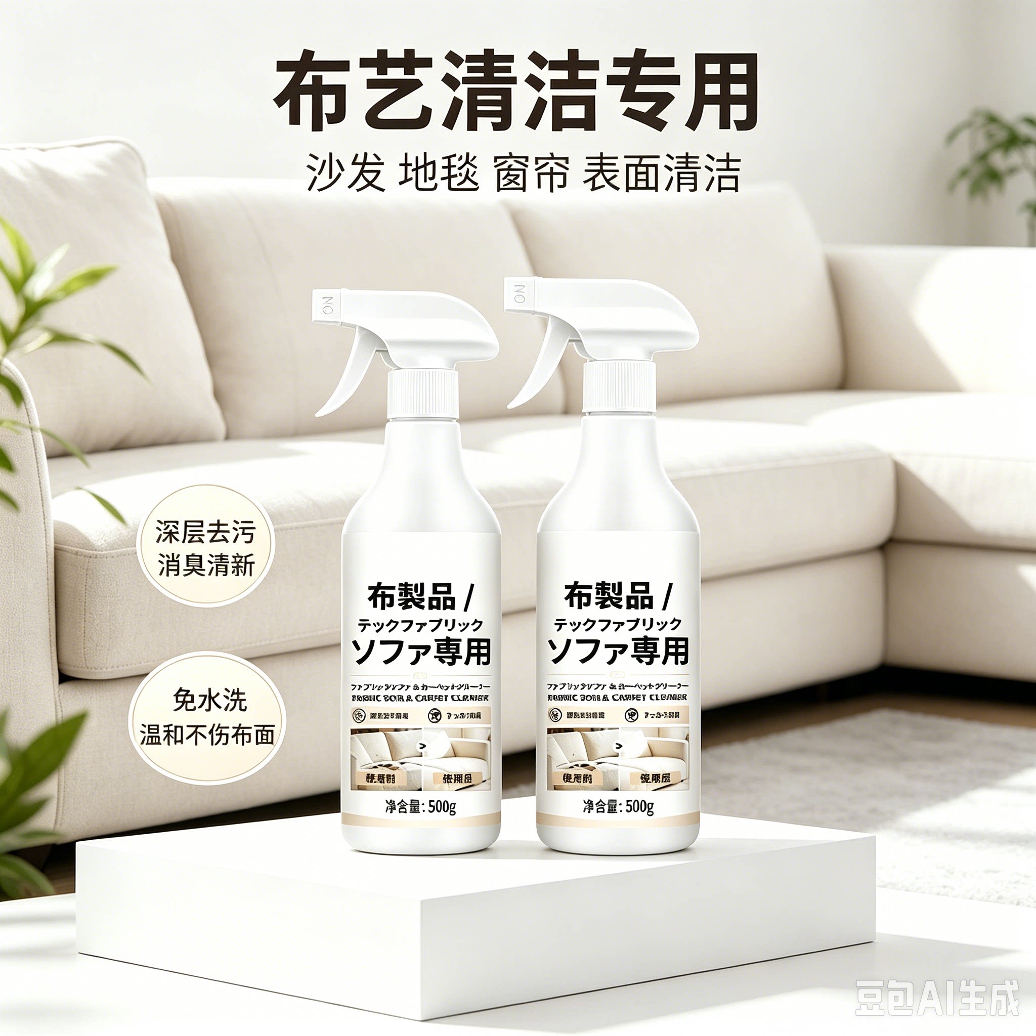 布艺清洁剂清洗剂沙发免水洗科技布地毯墙布清洁神器干洗窗帘ZY