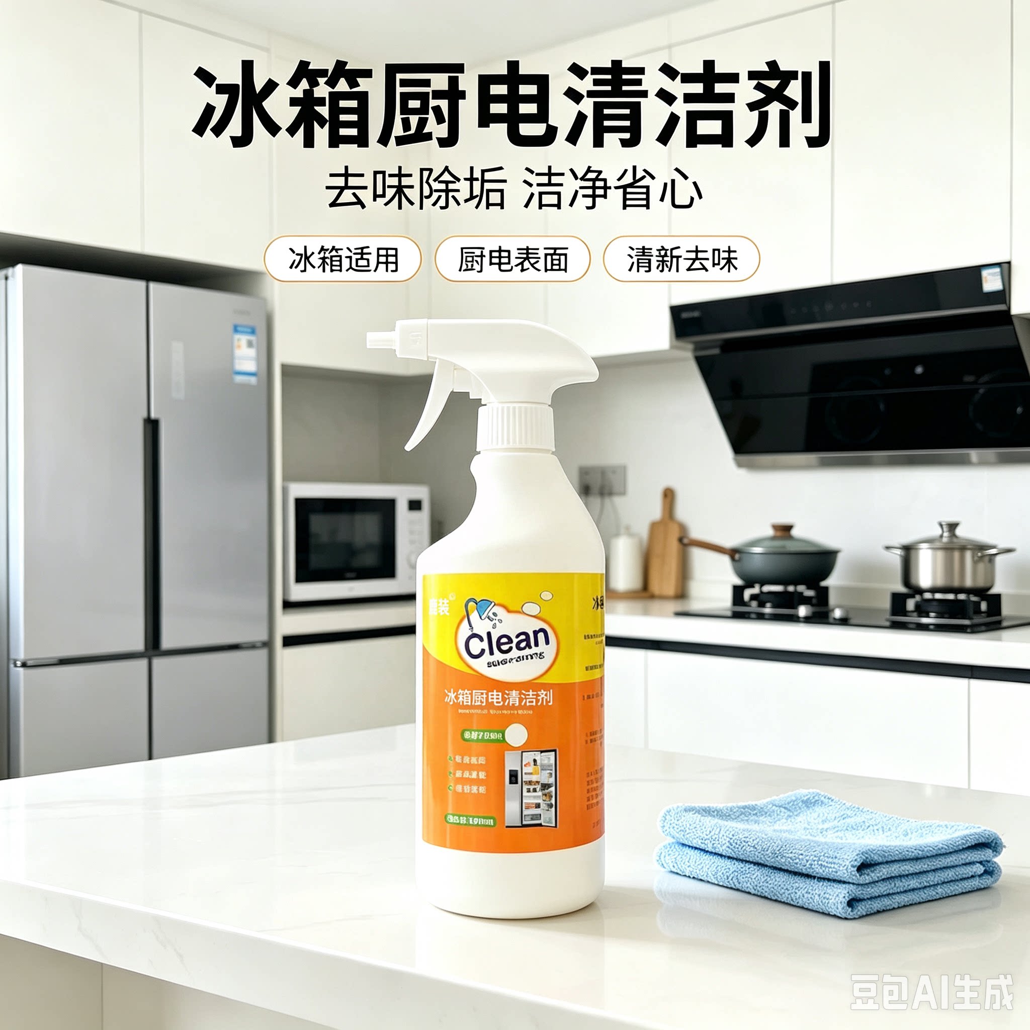 【2瓶装】冰箱厨电清洁剂多用途清洁剂厨房油烟机去油污ZY