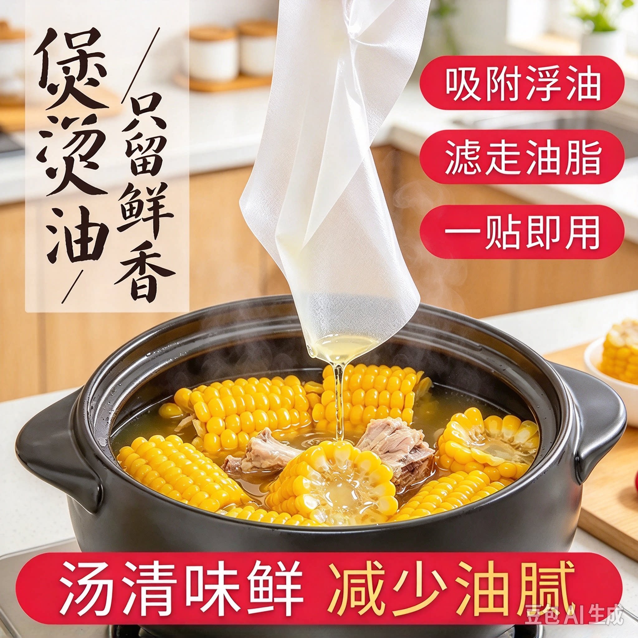 一次性吸油纸煲汤厨房滤油纸膜油炸吸油布外卖去油滤油吸油纸膜YY