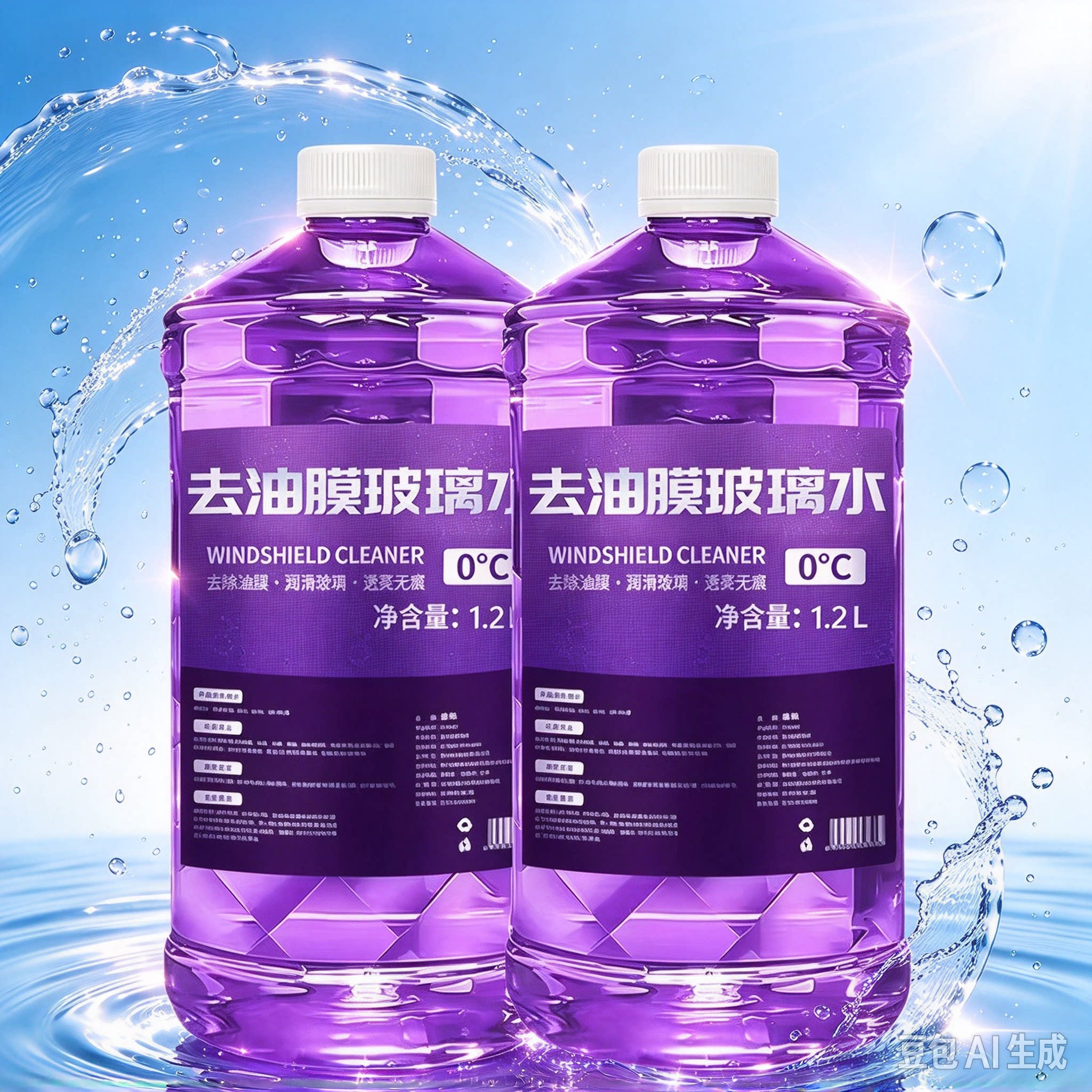 冬季防冻去油膜虫胶汽车玻璃水夏季清洁养护四季通用YY