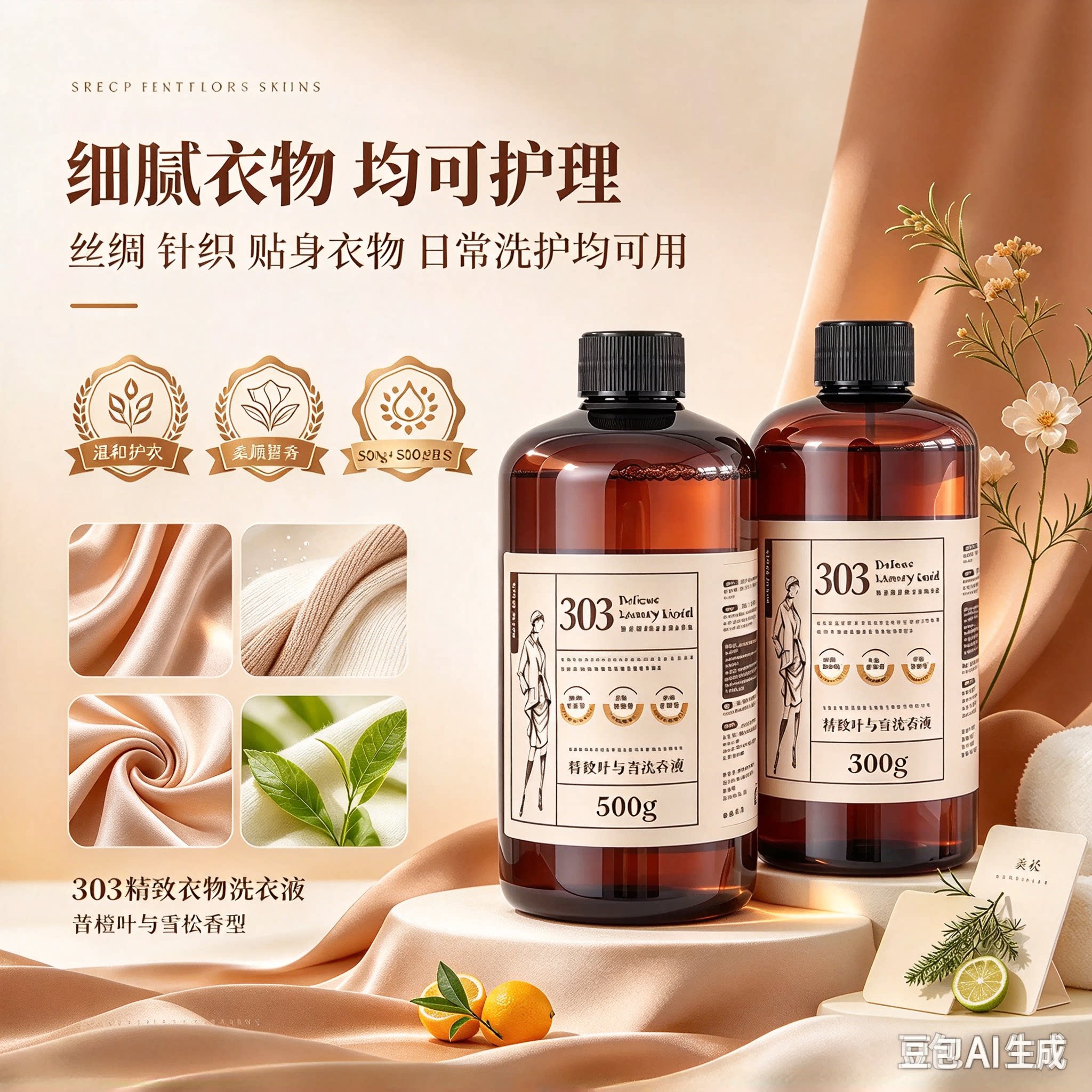【羊毛羊绒专洗】羊绒羊毛洗涤剂羊毛衫香氛清洗剂抗静电洗衣液YY