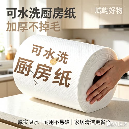厨房懒人抹布一次性干湿两用免洗不沾油吸水清洁专用布YY