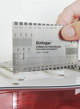后浪器乐 Baroque弦距尺木电吉他贝司斯弦高测量卡尺打品调弦标准