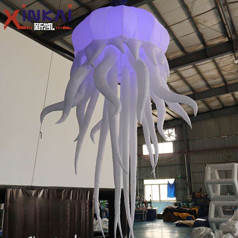 海洋主题布置挂饰吊挂灯光水母气模模型商场酒吧舞台派对装饰道具