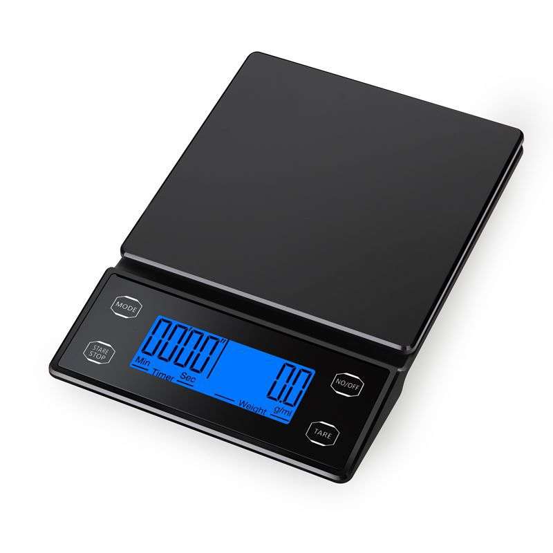 小型数字厨房咖啡秤 家用便携式厨房秤计时咖啡秤 食物电子秤充电