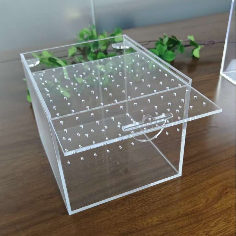 爬宠亚克力高透饲养箱守宫蜥蜴角蛙蜘蛛宠物蛇透明盒造景爬箱