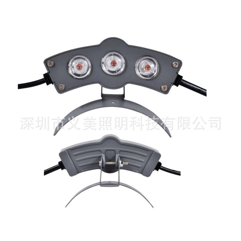 户外防水LED瓦楞灯3W6W9W18W瓦片灯古建筑小射灯屋檐鼓楼亮化照明