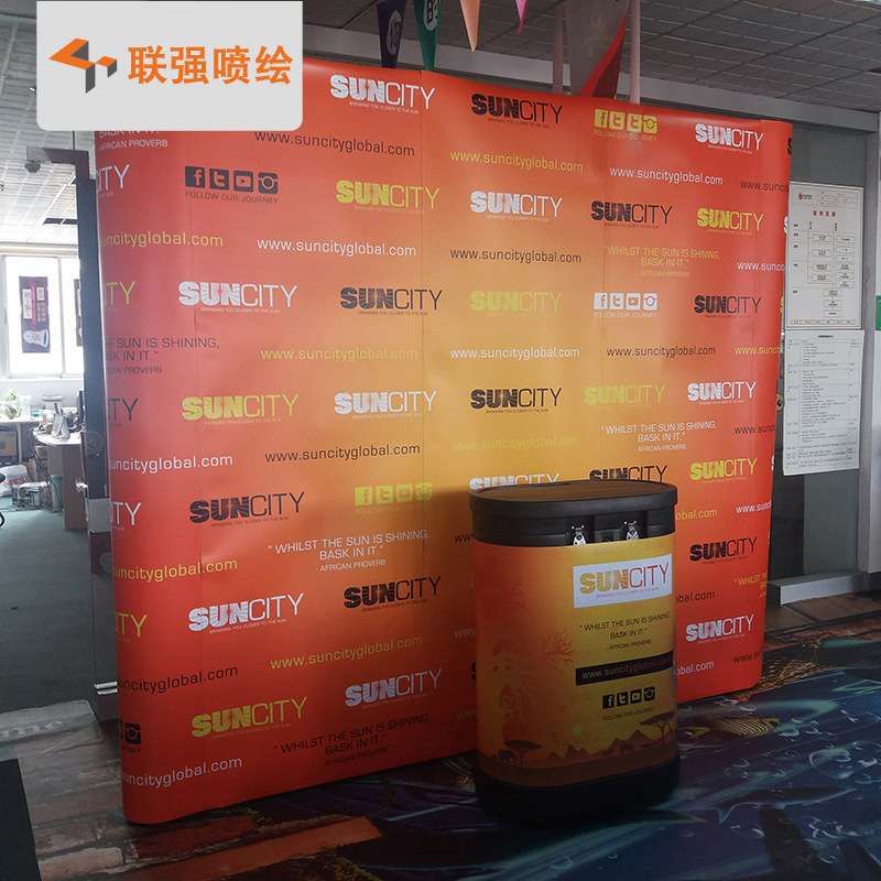 厂家供应铝合金弹簧布拉网 尼龙搭扣拉网展架 热转印大画面制作