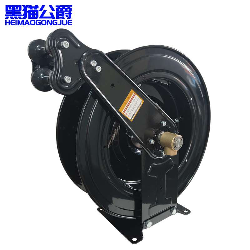 洗车机手摇收管器全金属一体弹簧自动卷管器清洗机配件伸缩水鼓