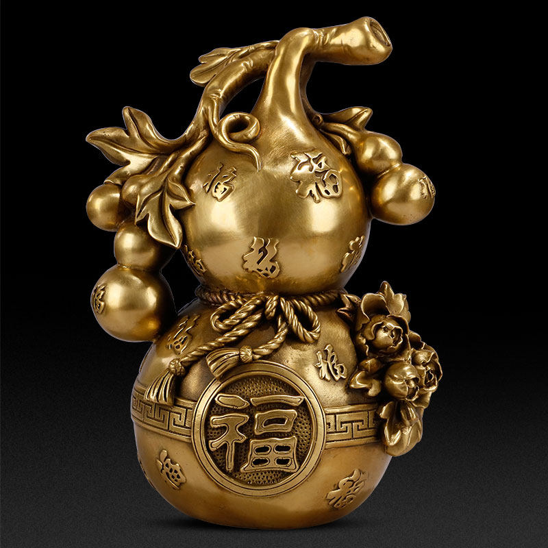 大仕缘 铜工艺品家居摆件百福葫芦招财八宝葫芦乔迁礼品
