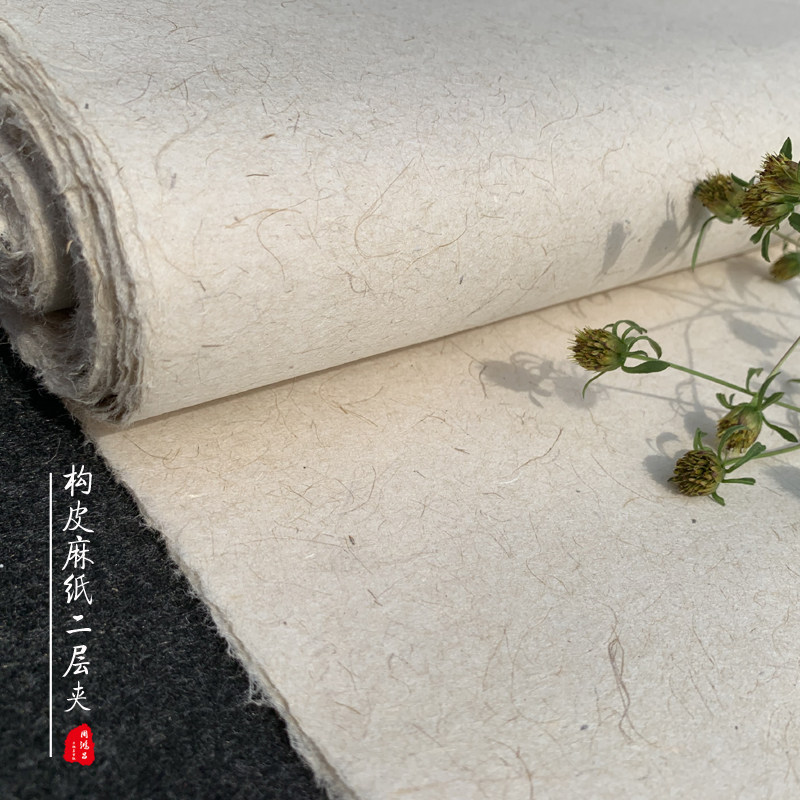 周鸿昌四六八尺构皮麻纸二层夹加厚皮纸岩彩壁画重彩长纤维半熟宣图片