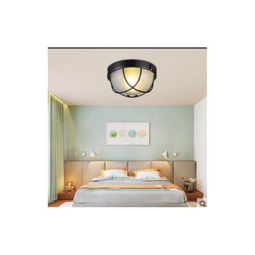 美式吸顶灯欧式创意复古工业风led阳台走廊过道玄关卧室餐厅灯具