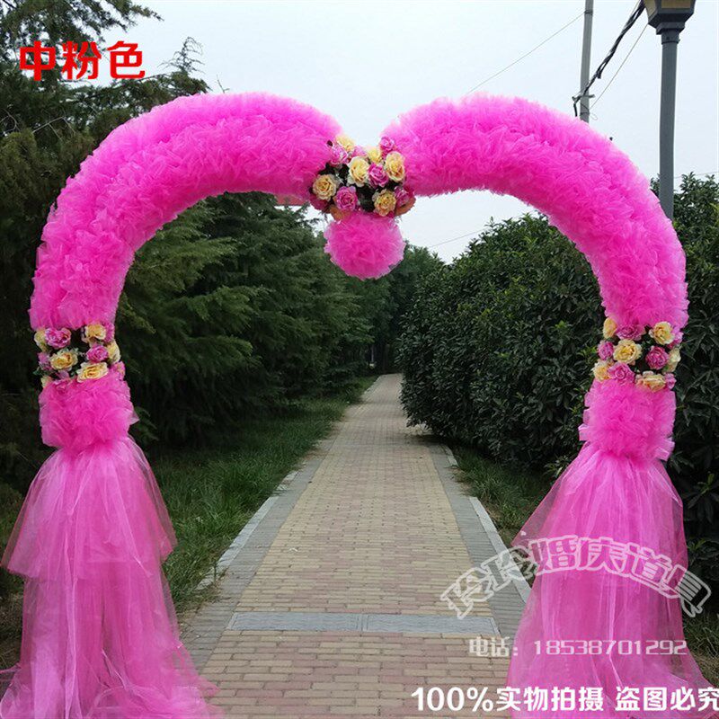包邮婚庆装饰雪纱婚房布置纱幔楼梯扶手纱路引拱门专用纱结婚庆用