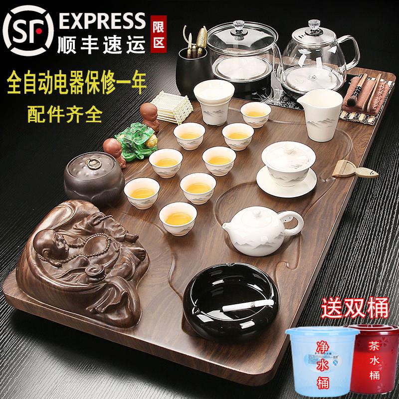 瓷恒堂新款功夫茶具套装全自动底部上水茶盘烧水壶一体功夫茶台