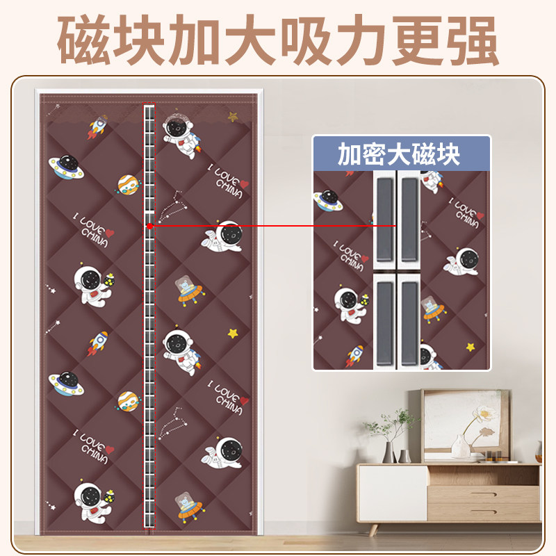 加厚棉门帘家用空调保暖保温秋冬季透明挡风防风隔断隔音防寒磁吸图片