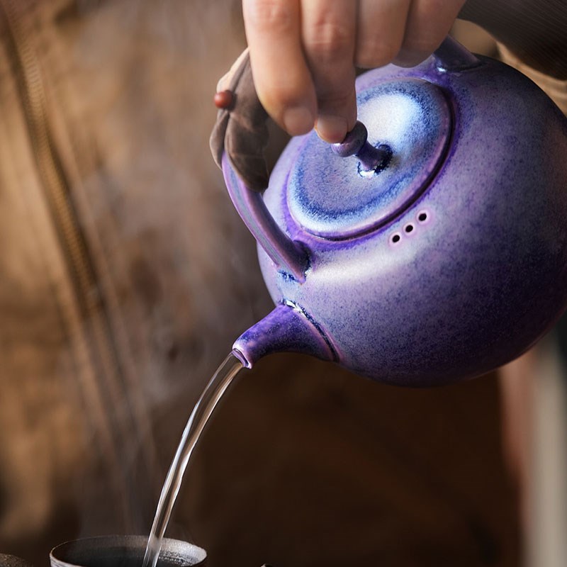 名道堂景德镇陶器茶壶自然陶土原矿釉料炭火明火电陶炉碳炉茶器