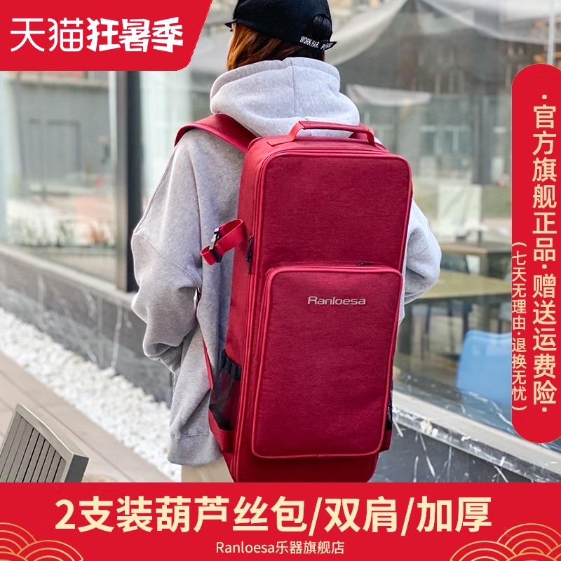 葫芦丝双肩包巴乌包双肩2只2支装加厚手提防泼水便携可放A4文件夹