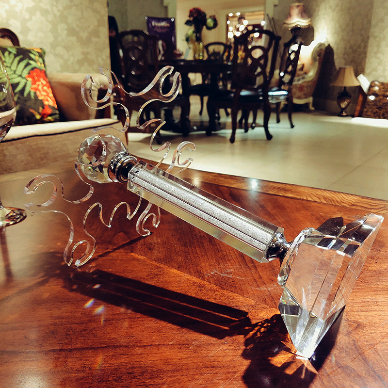 水晶红酒杯架倒挂高脚杯架家用创意欧式带钻杯架悬挂酒柜桌面摆件