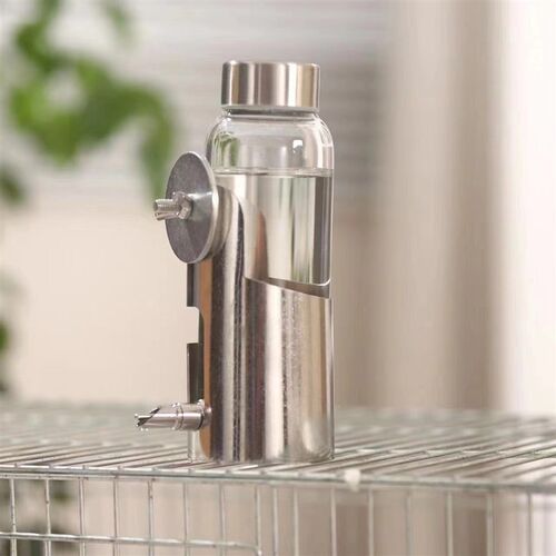 鹦鹉撞针水壶大型不锈钢玩具饮水器笼子用葵花304水嘴