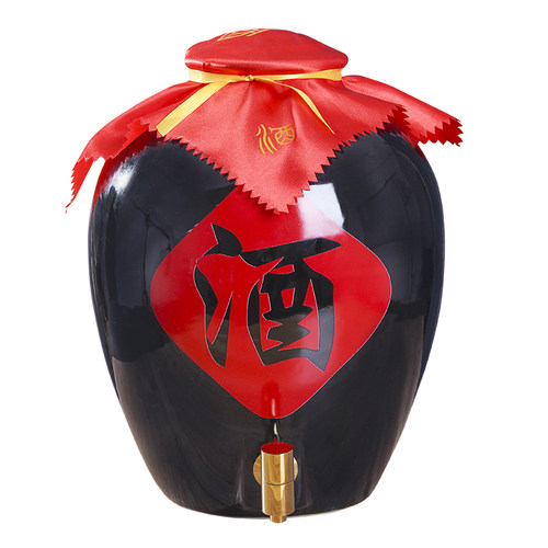 陶瓷酒坛子泡酒壶10/20/30/50斤装 复古大酒缸 泡酒桶酒具油缸