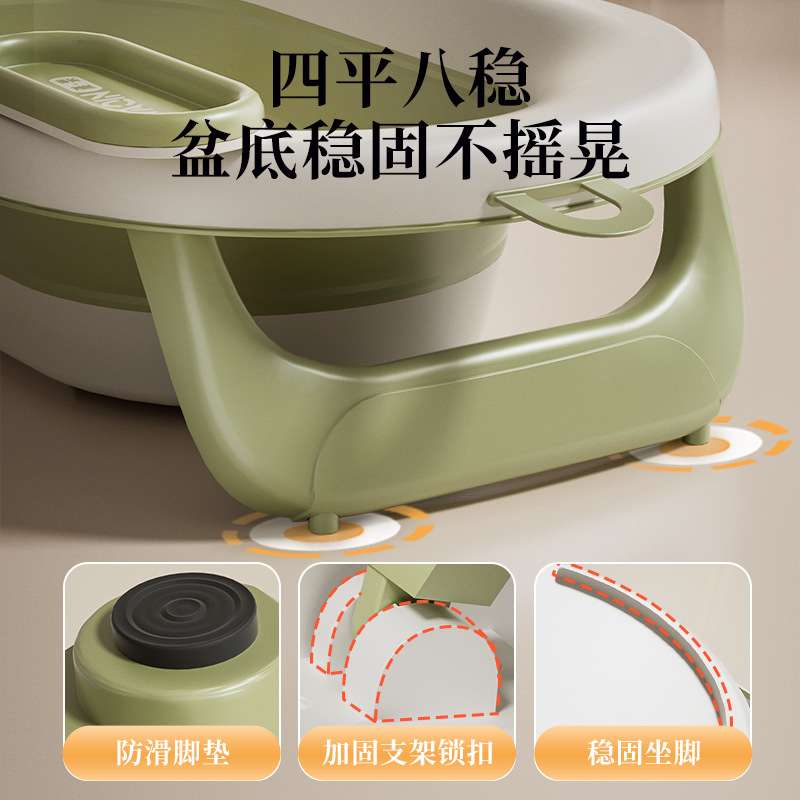 雅亲婴儿洗澡盆澡盆儿童用品幼儿坐躺大号可折叠家用新生宝宝浴盆