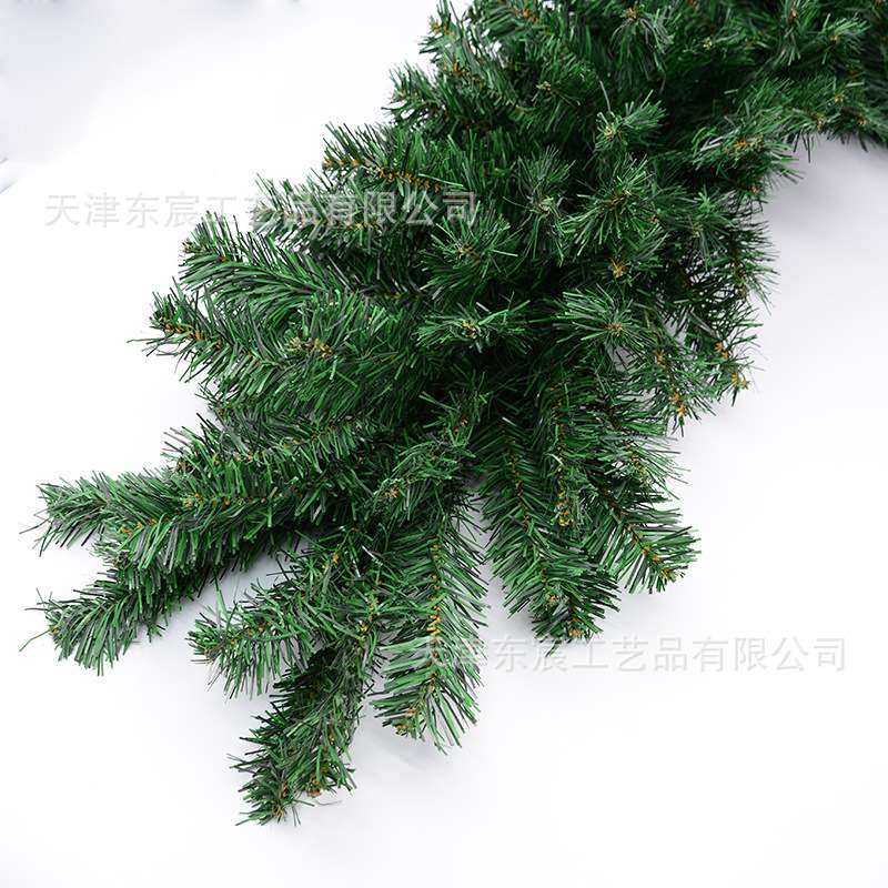 现货 跨境热销绿色仿真圣诞花藤圣诞节楼梯壁炉装饰品室内户外
