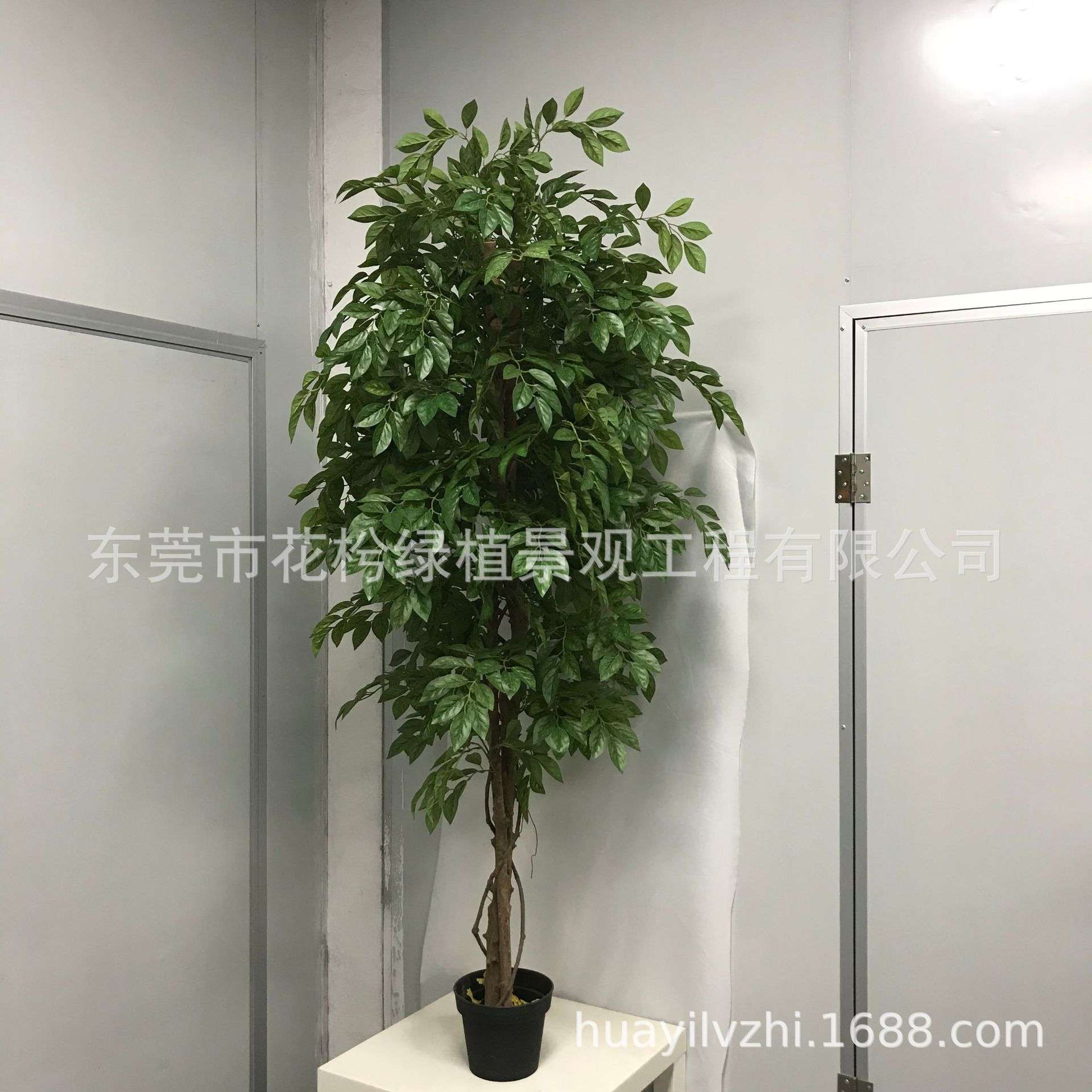 仿真银杏树盆栽假银杏树仿真绿色银杏树假绿植摆件客厅装饰假树