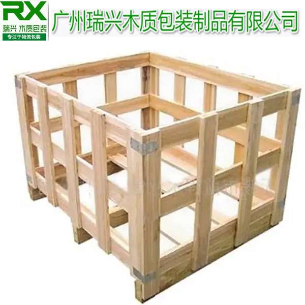 大型机器设备木箱免熏蒸卡扣箱空运海运物流运输钢扣钢边箱钢带