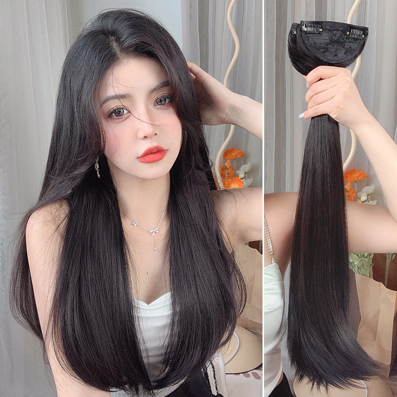 假发女长发三片式微卷隐形无痕接发片增发量蓬松内扣长直发假发片